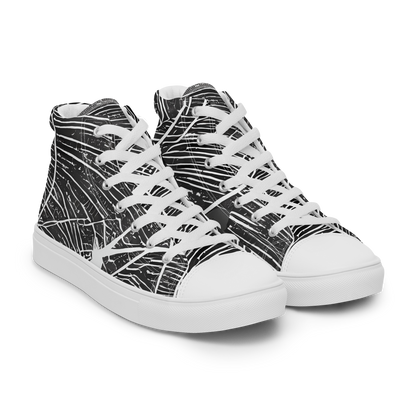 Men's High Top Canvas Shoes - Silver Echo