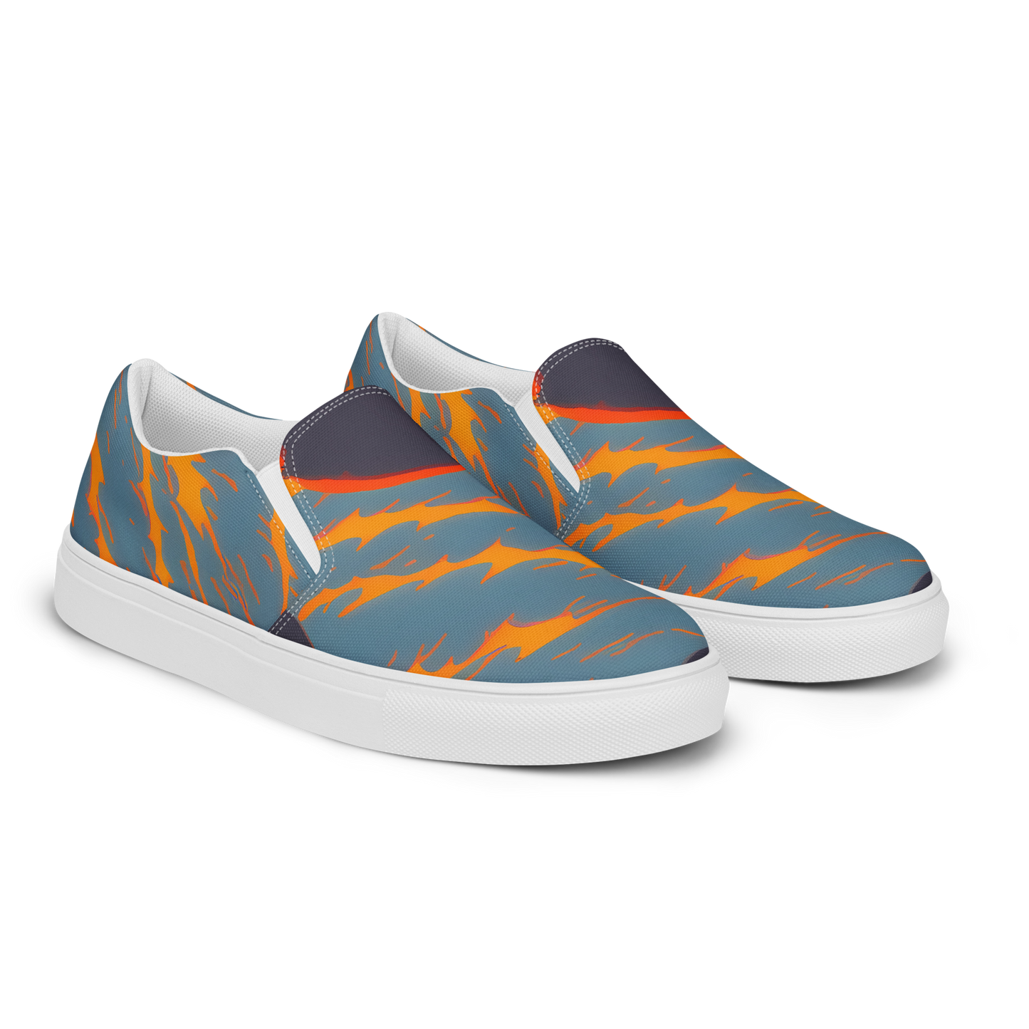 Men's Slip-On Canvas Shoes - Flames of Gravity