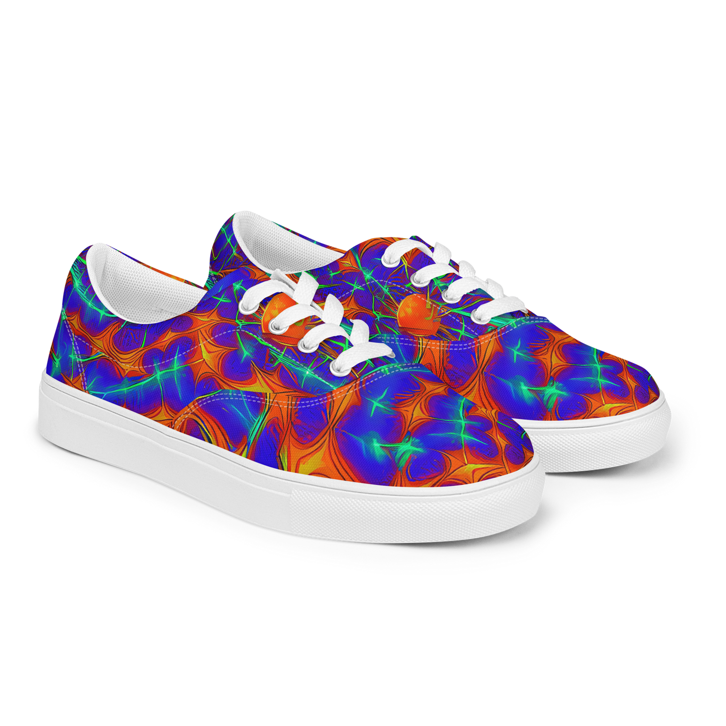 Women's Lace-Up Canvas Shoes - Nebula Tides