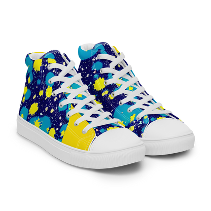 Women's High Top Canvas Shoes - Starburst Splash