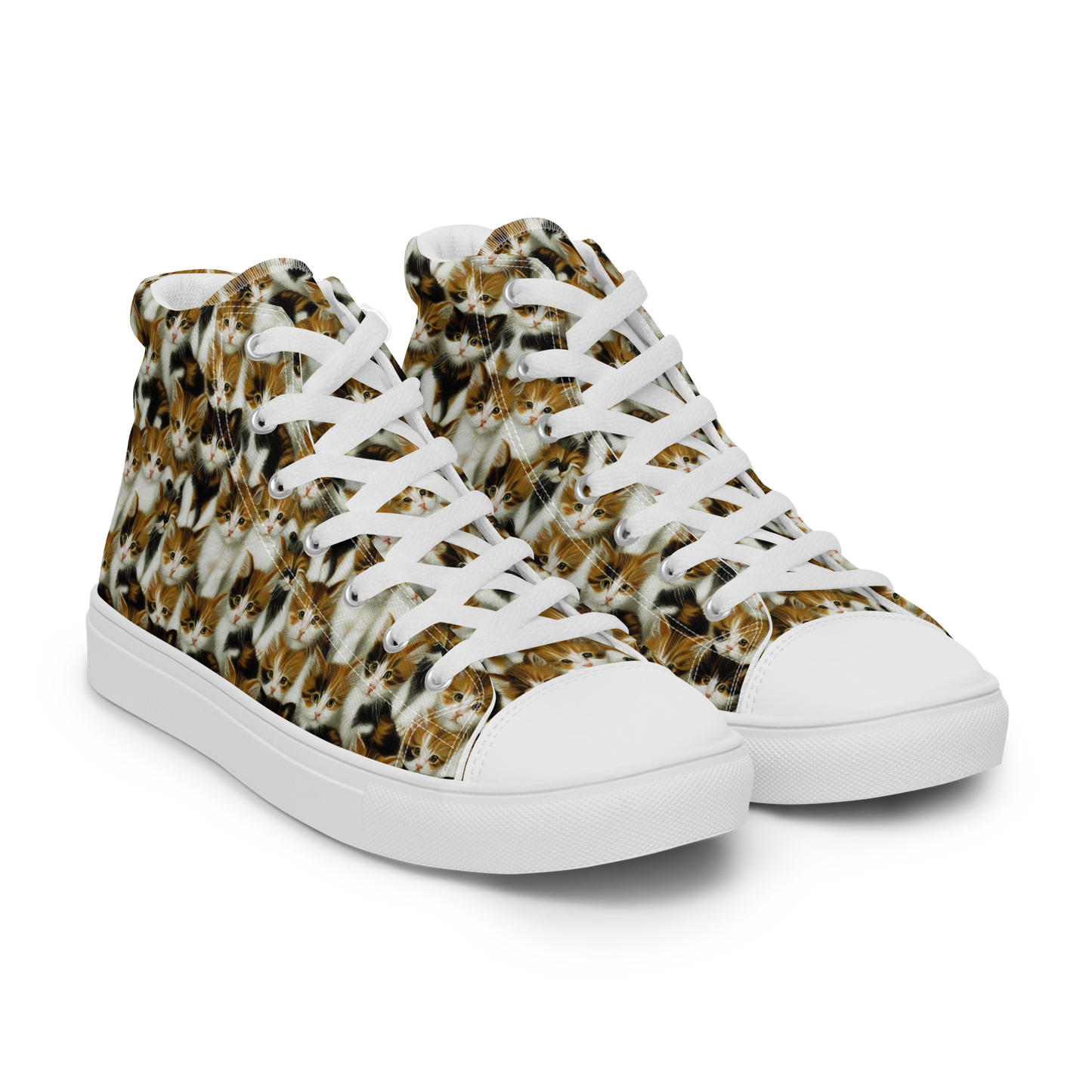 Women's High Top Canvas Shoes - Cuddle Chaos