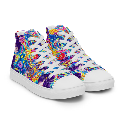 Men's High Top Canvas Shoes - Aquatic Whim