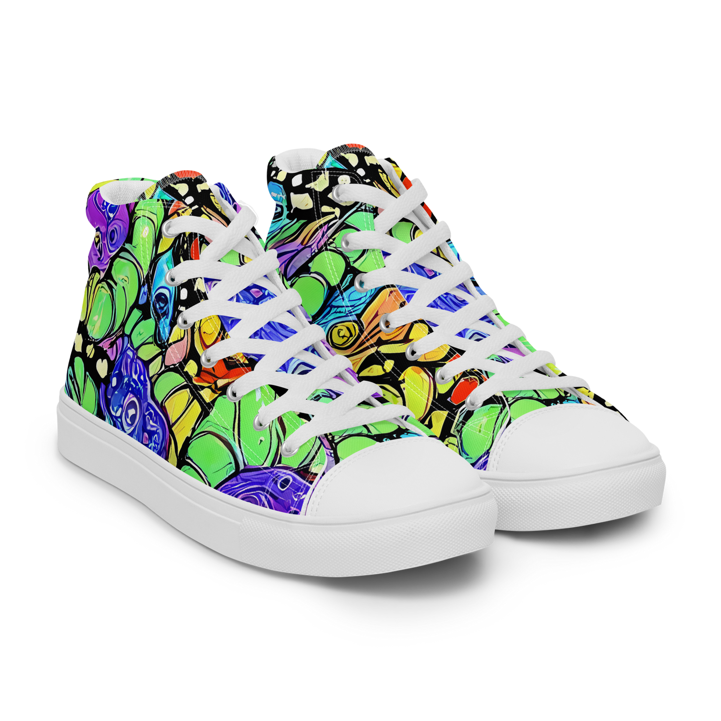 Women's High Top Canvas Shoes - Frostwork Fantasy