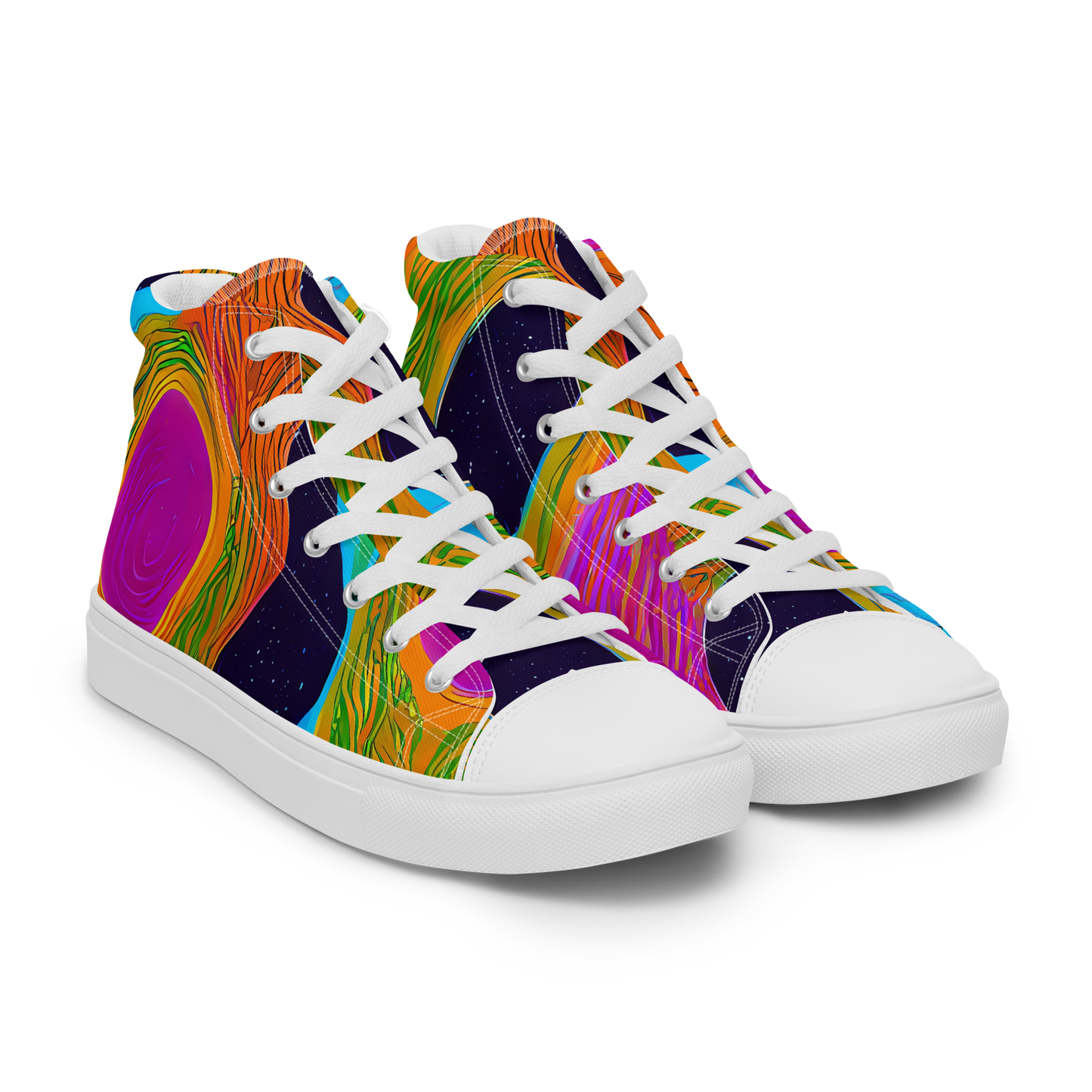 Women's High Top Canvas Shoes - Galactic Harmony