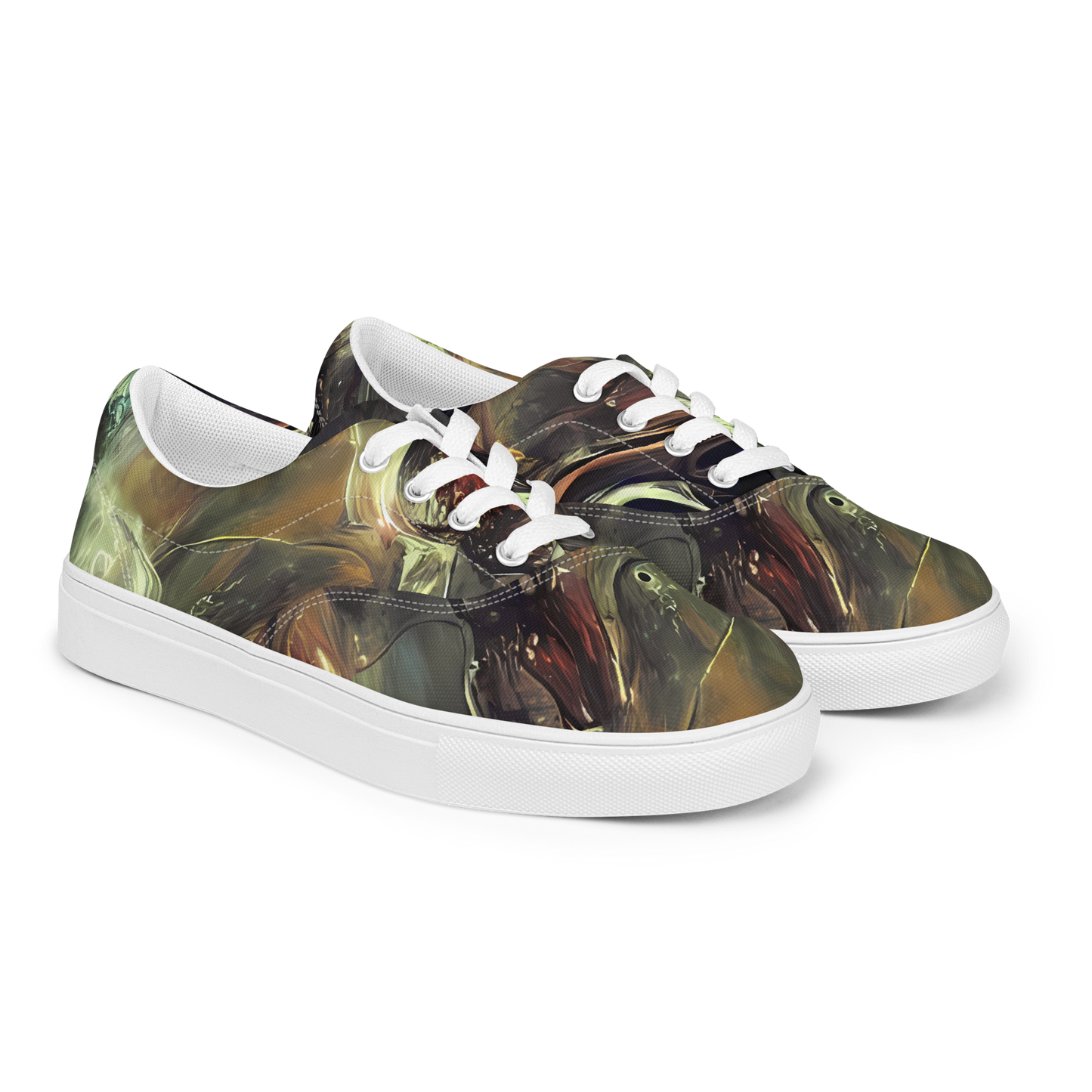 Women's Lace-Up Canvas Shoes - Chaos Crescendo