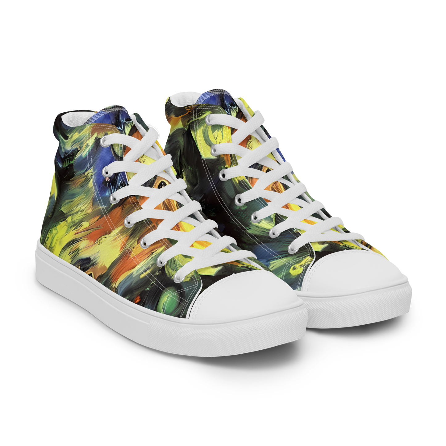 Men's High Top Canvas Shoes - Seve Swirl