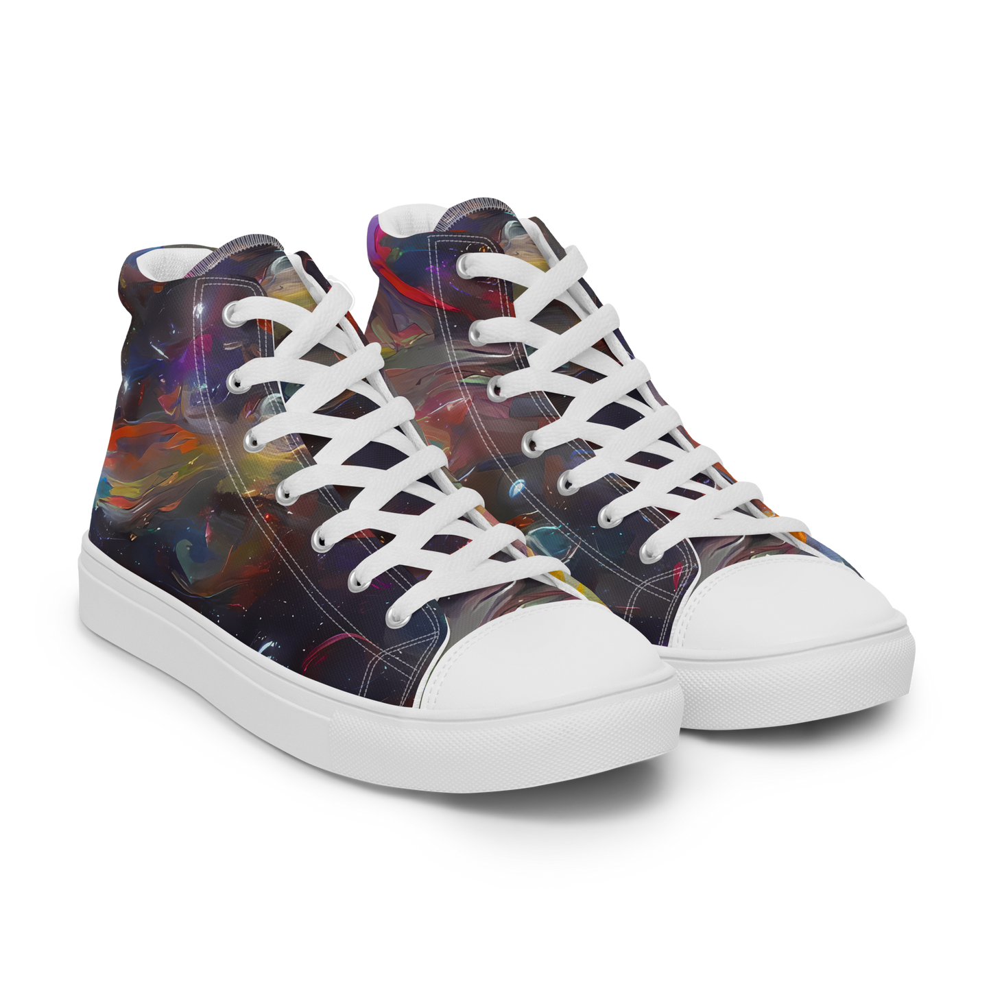 Women's High Top Canvas Shoes - Chromatic Flux