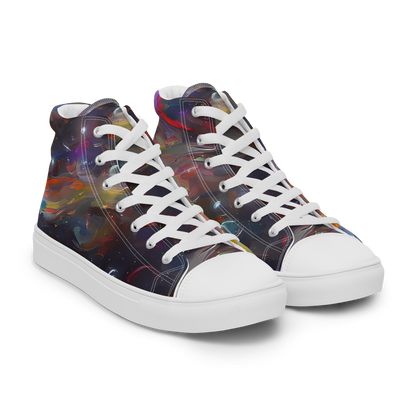 Women's High Top Canvas Shoes - Chromatic Flux