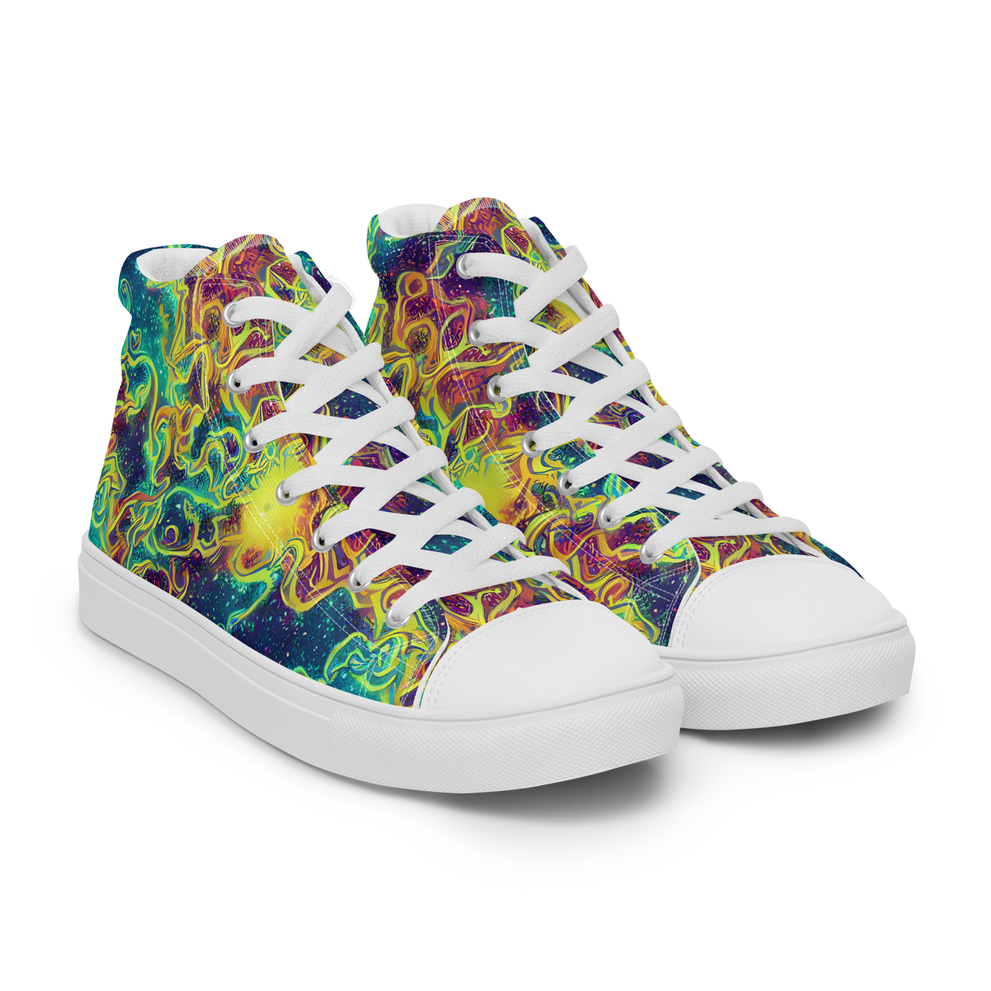 Women's High Top Canvas Shoes - Echoed Pulses