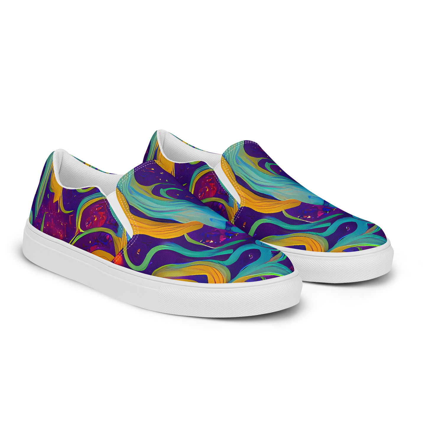 Men's Slip-On Canvas Shoes - Etherial Entwine