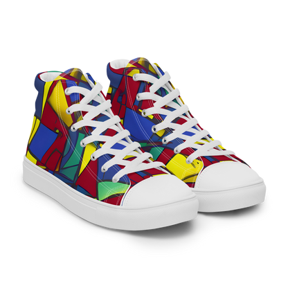 Men's High Top Canvas Shoes - Vibrant Vexation