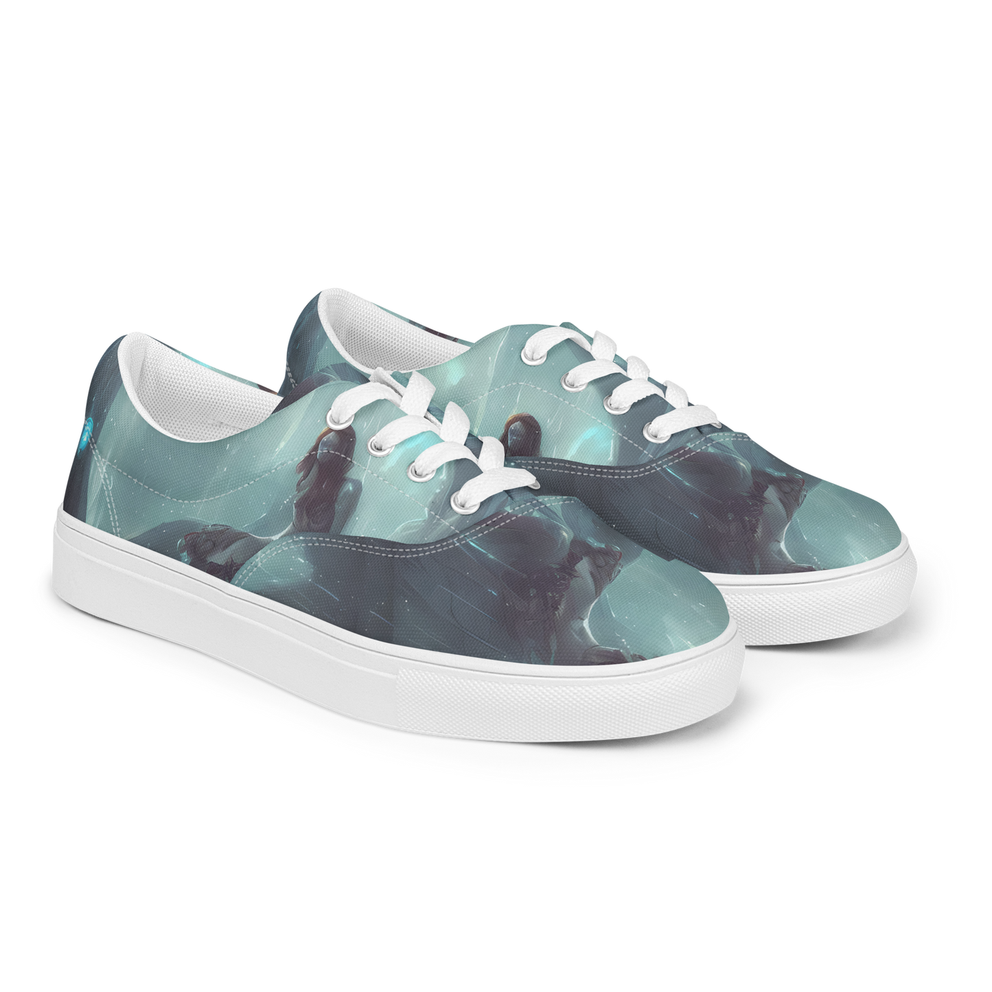 Women's Lace-Up Canvas Shoes - Liquid Serenity