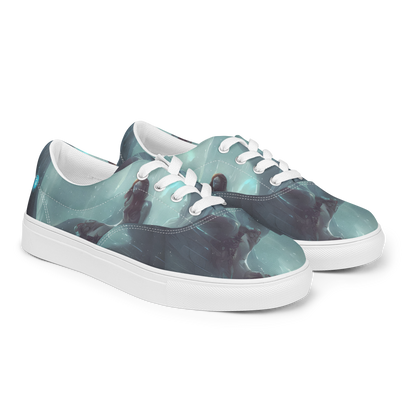 Women's Lace-Up Canvas Shoes - Liquid Serenity