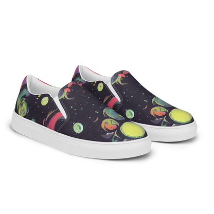 Men's Slip-On Canvas Shoes - Psychedelic Drift