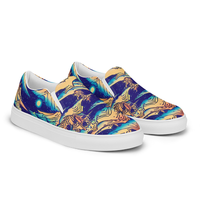 Women's Slip-On Canvas Shoes - Mystical Mountain Mirage