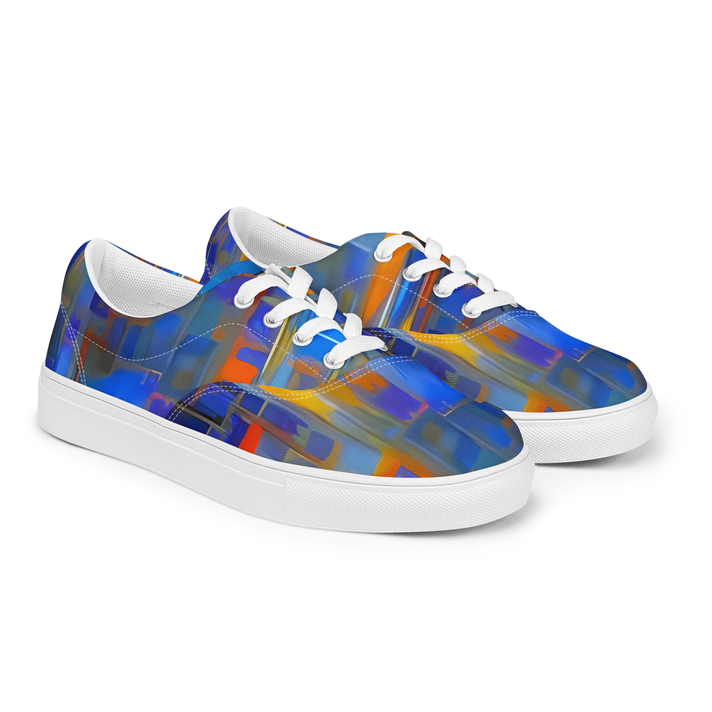 Women's Lace-Up Canvas Shoes - Neoplastique Flow