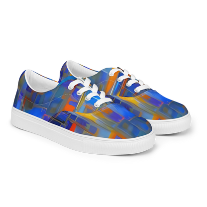 Women's Lace-Up Canvas Shoes - Neoplastique Flow