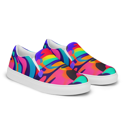 Men's Slip-On Canvas Shoes - Electric Ecstasy