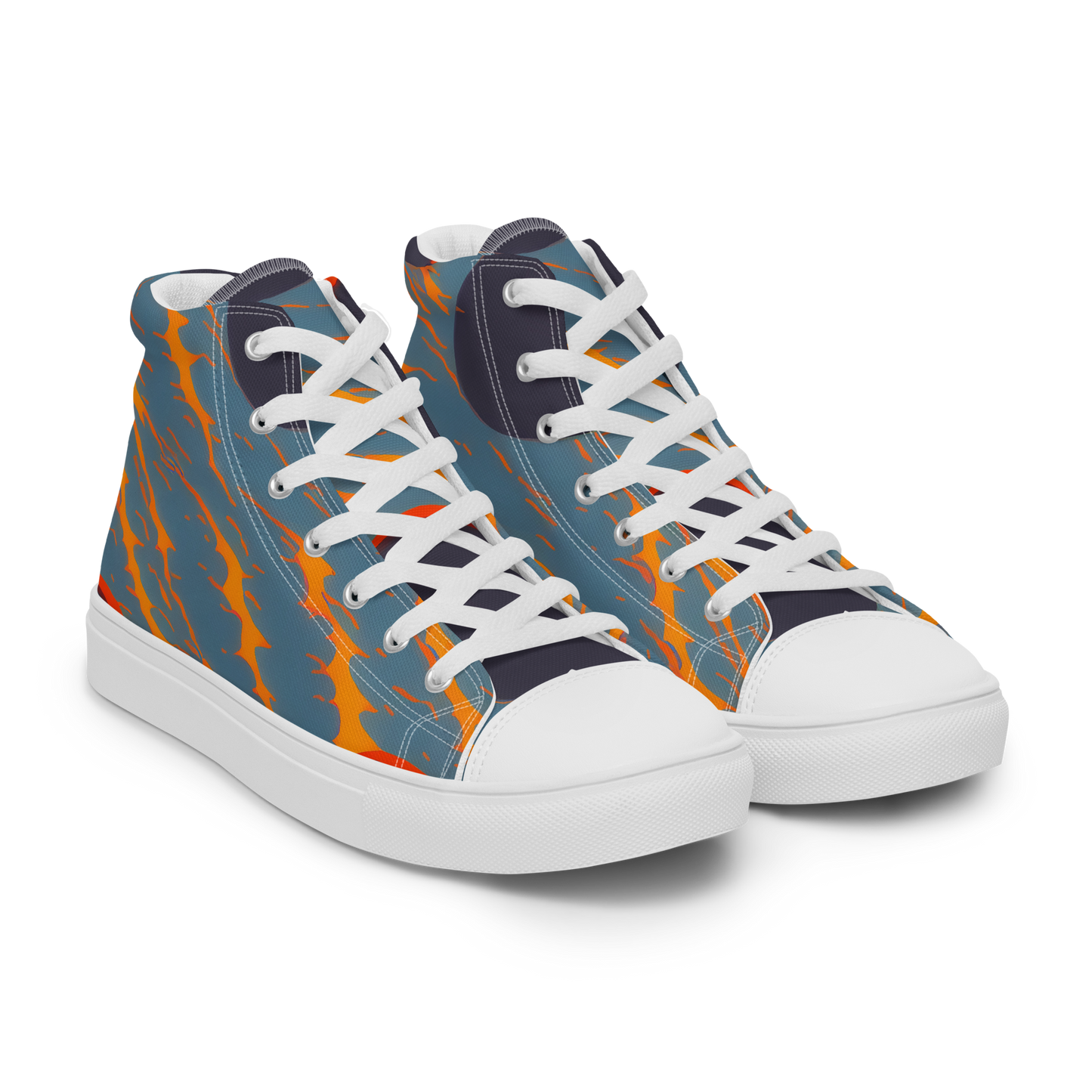 Men's High Top Canvas Shoes - Flames of Gravity