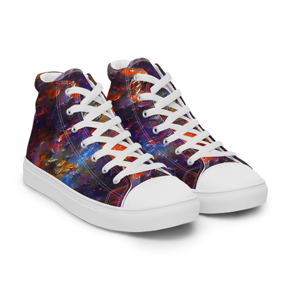 Women's High Top Canvas Shoes - Auroral Ripples