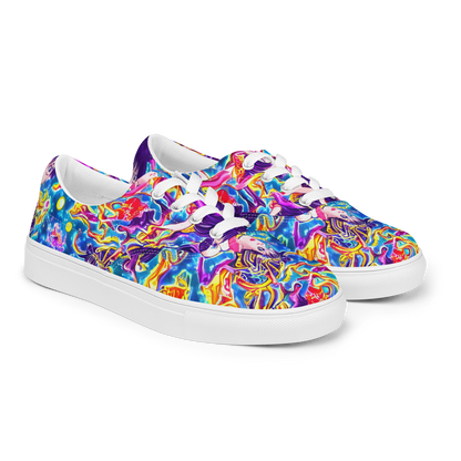 Women's Lace-Up Canvas Shoes - Aquatic Whim