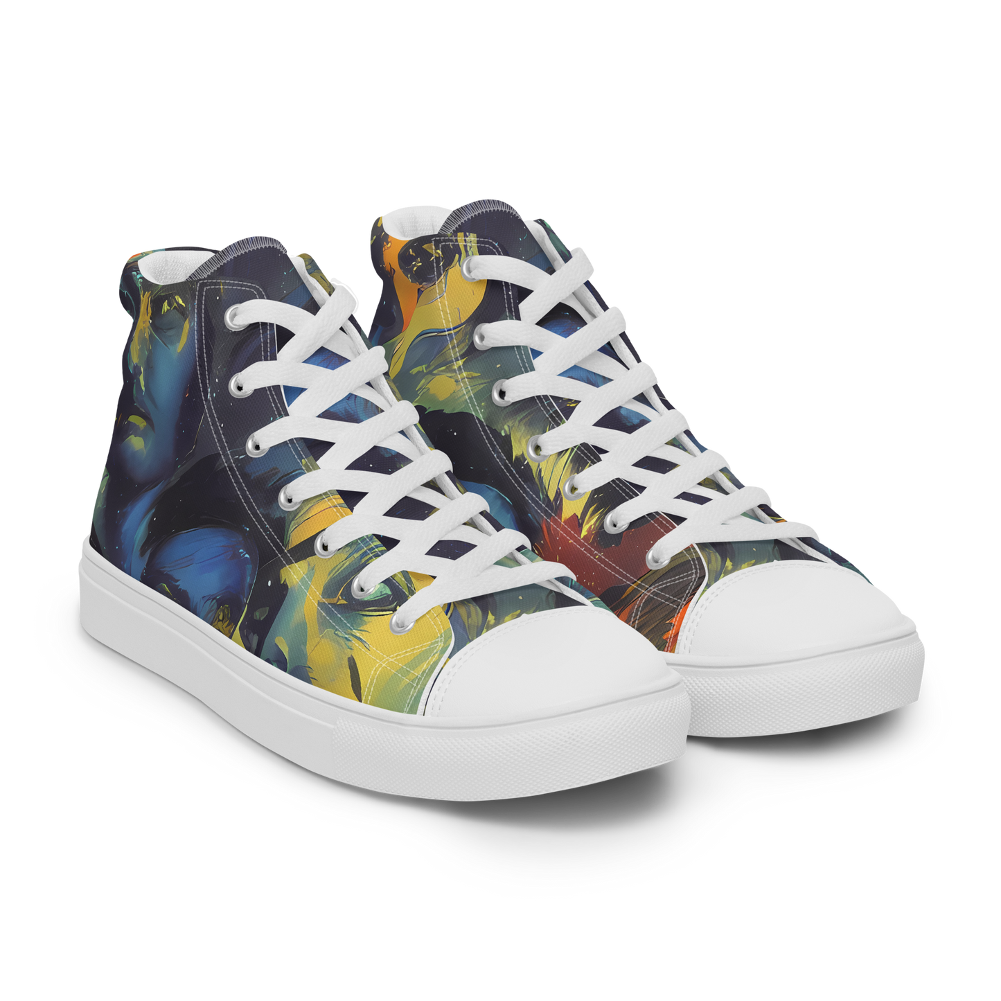 Men's High Top Canvas Shoes - Vivid Visage