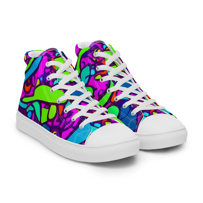 Men's High Top Canvas Shoes - Funky Vortex