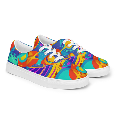 Women's Lace-Up Canvas Shoes - Blast of Color