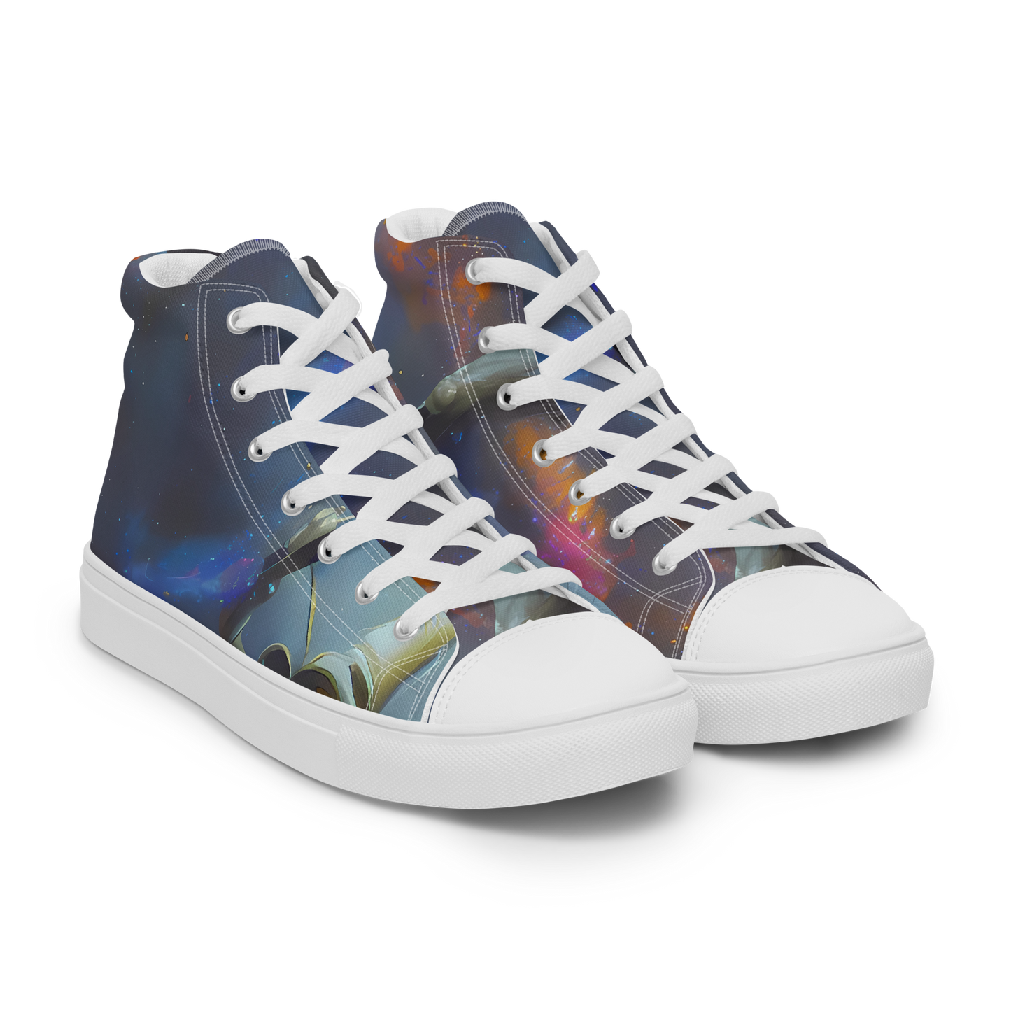 Men's High Top Canvas Shoes - Gravity's Palette