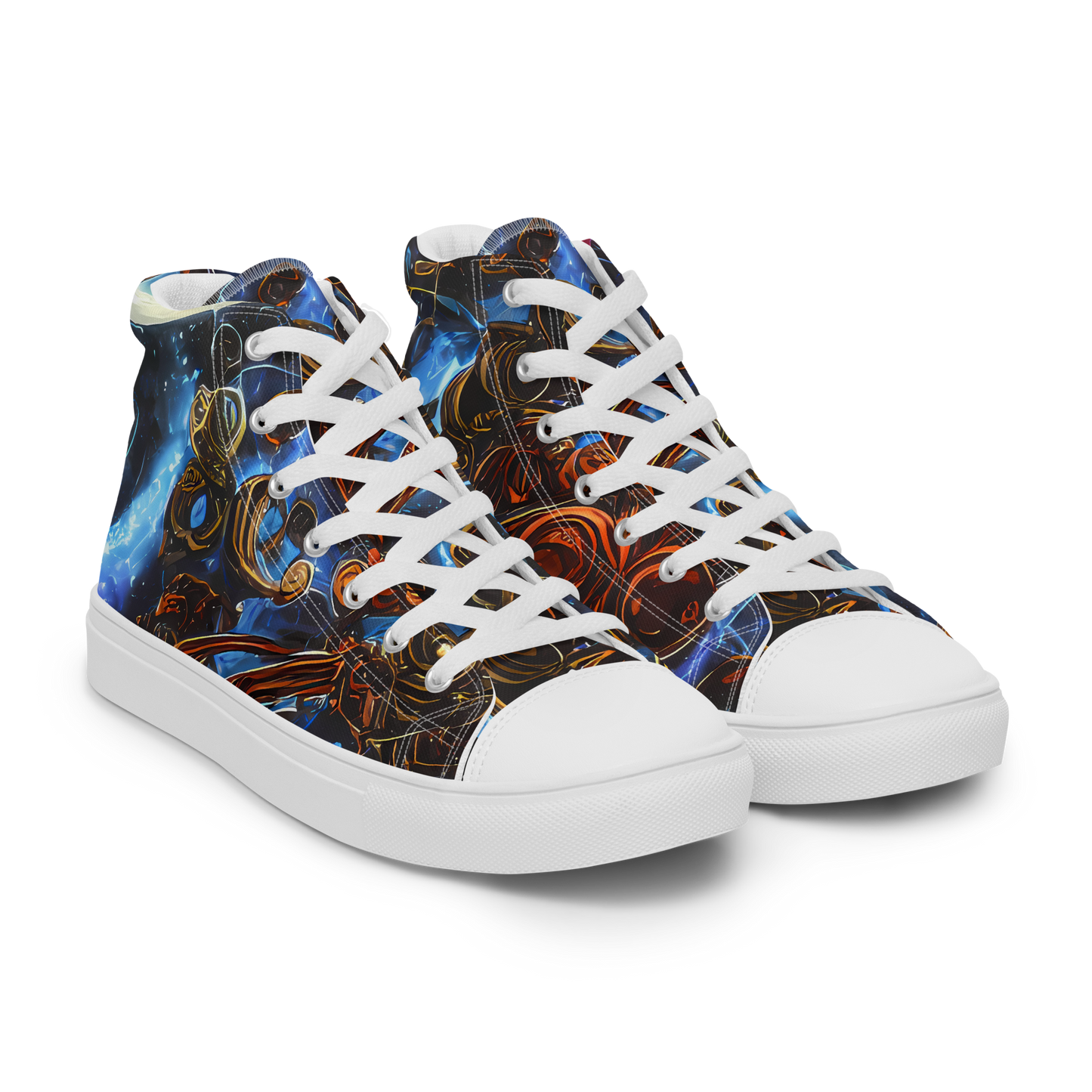 Men's High Top Canvas Shoes - Pimenov's Cosmos