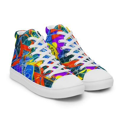 Men's High Top Canvas Shoes - Arkhipov Waves