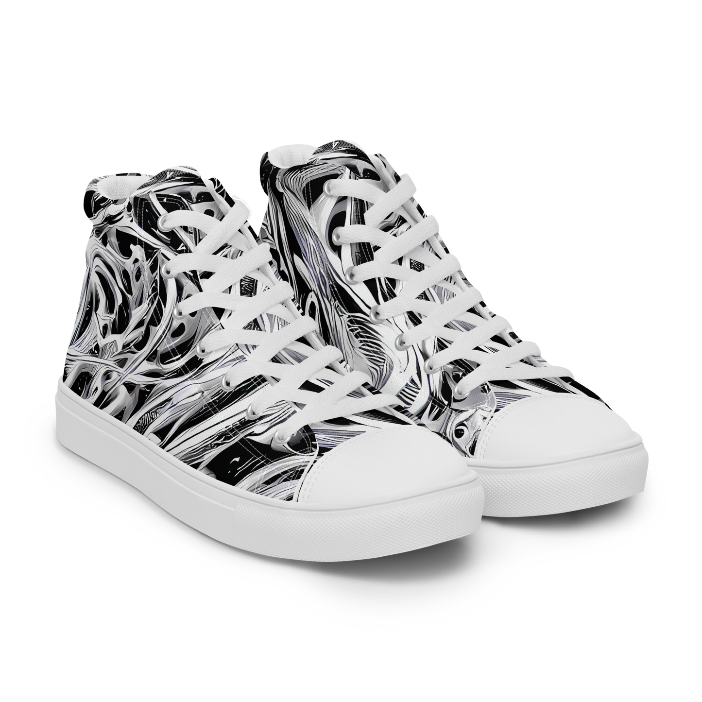 Women's High Top Canvas Shoes - Silver Shadows