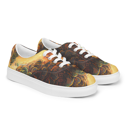 Women's Lace-Up Canvas Shoes - Volcanic Cascade