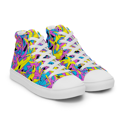 Men's High Top Canvas Shoes - Neon Jive