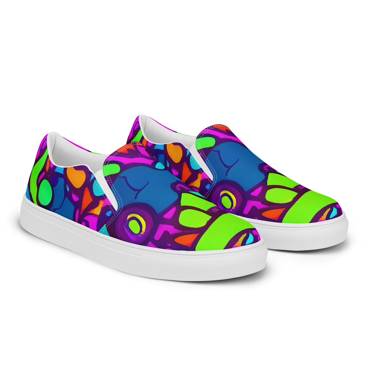 Women's Slip-On Canvas Shoes - Funky Vortex