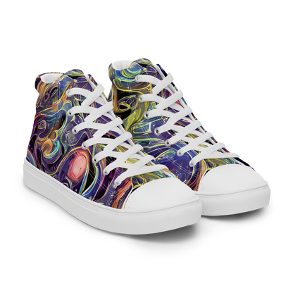 Men's High Top Canvas Shoes - Lebacq Swirl