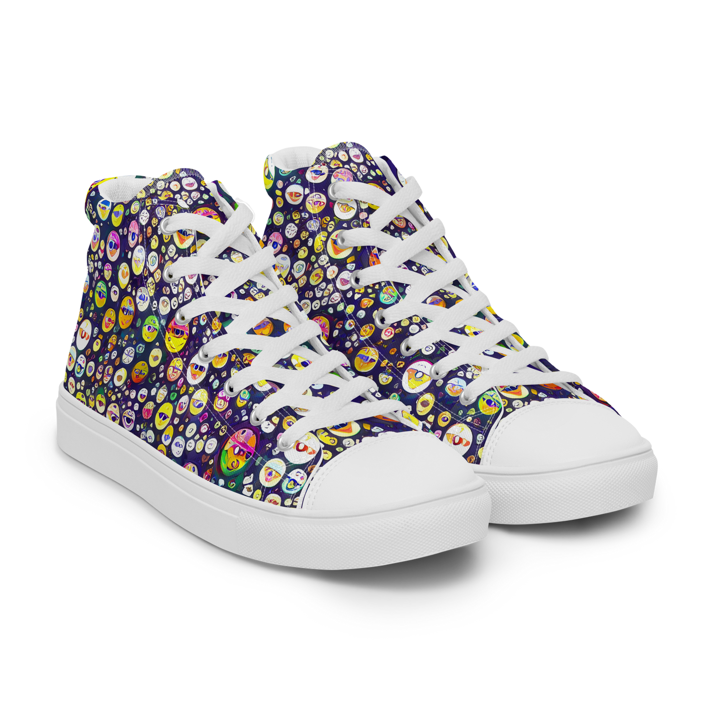 Men's High Top Canvas Shoes - Whimsical Eyescape
