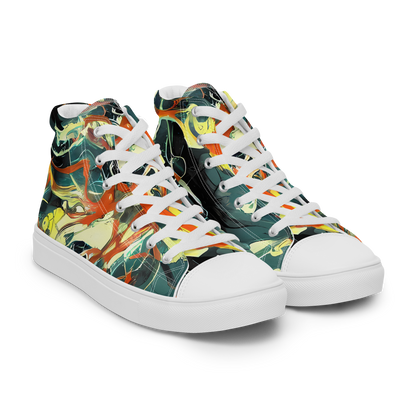 Men's High Top Canvas Shoes - Fluid Firestorm