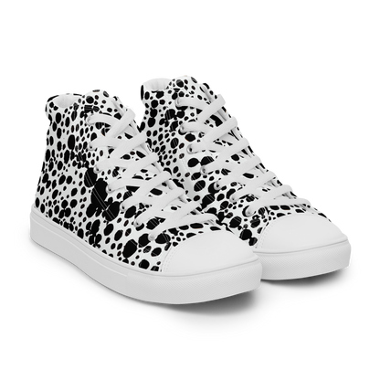 Men's High Top Canvas Shoes - Dappled Shadow Dance