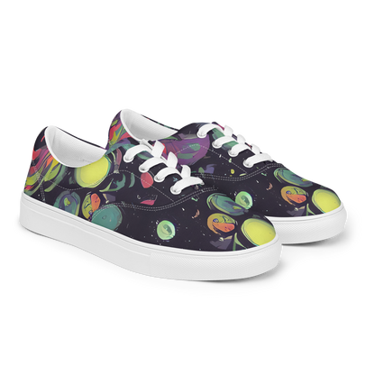 Men's Lace-Up Canvas Shoes - Psychedelic Drift