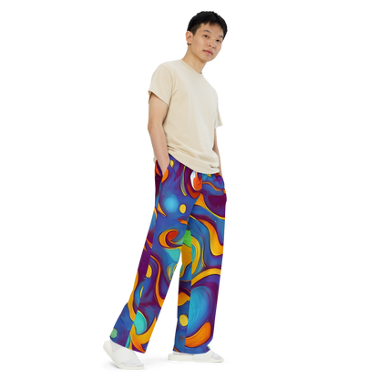 Wide-Leg Pants - Pelton Swirl