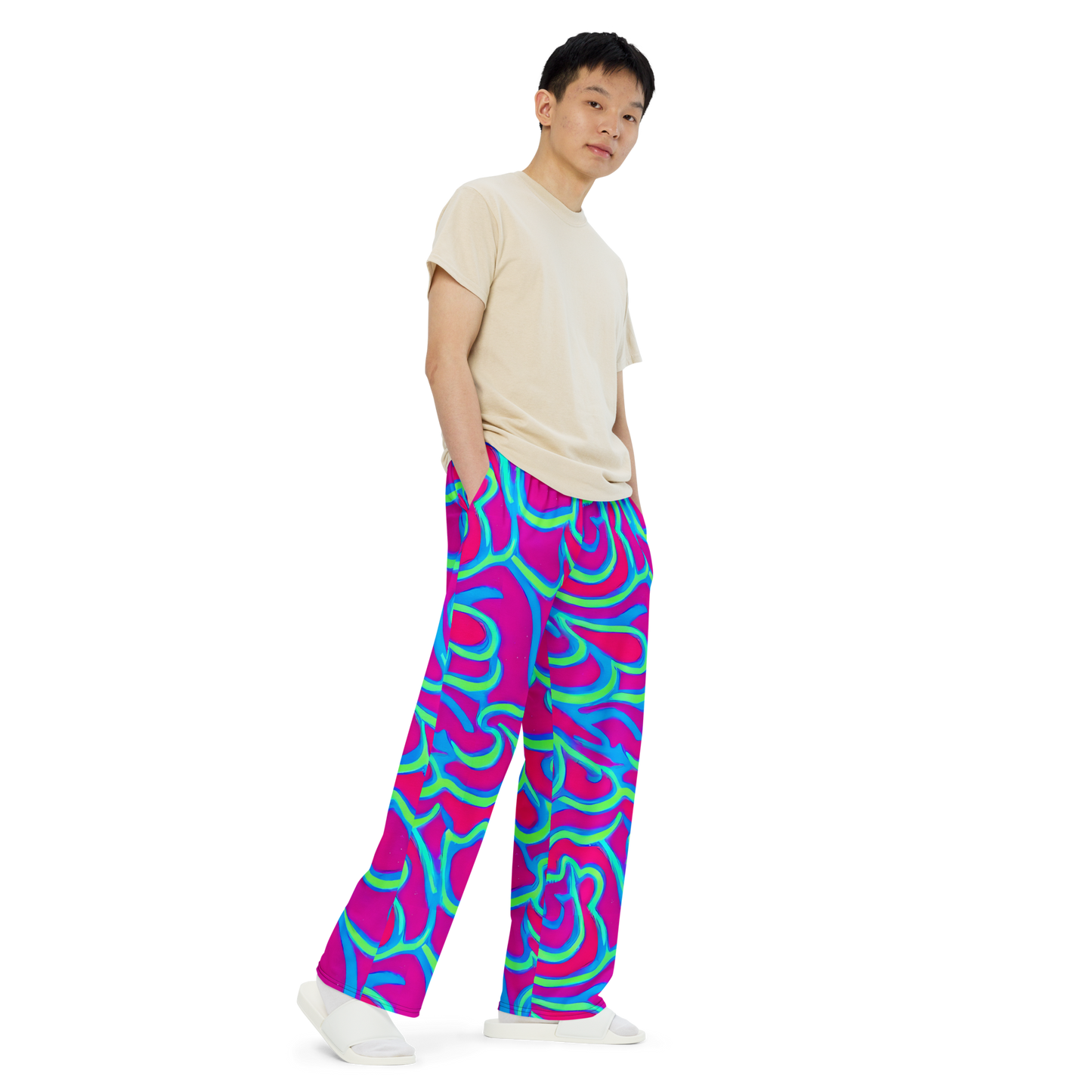 Wide-Leg Pants - Aquatic Ember