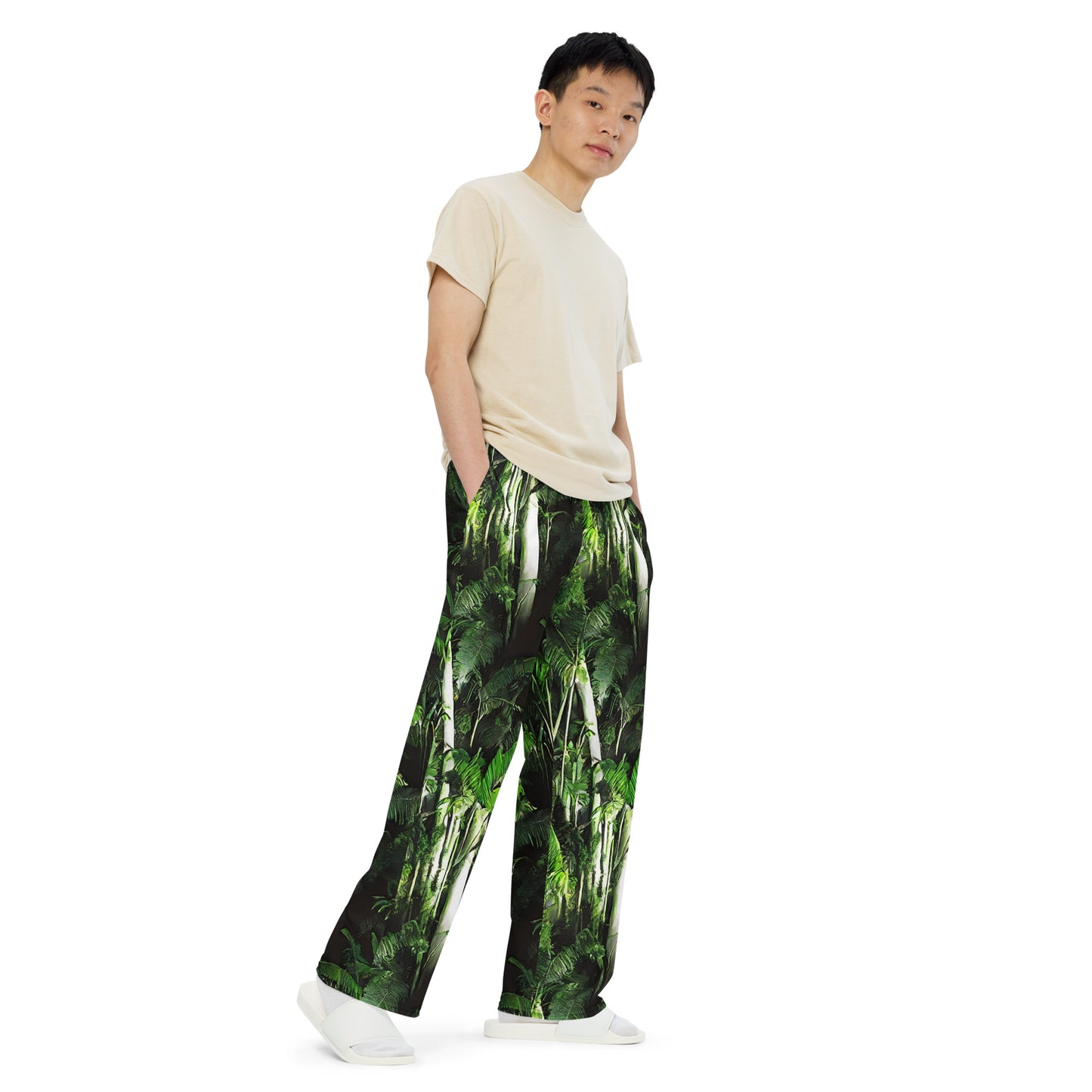 Wide-Leg Pants - Emerald Canopy