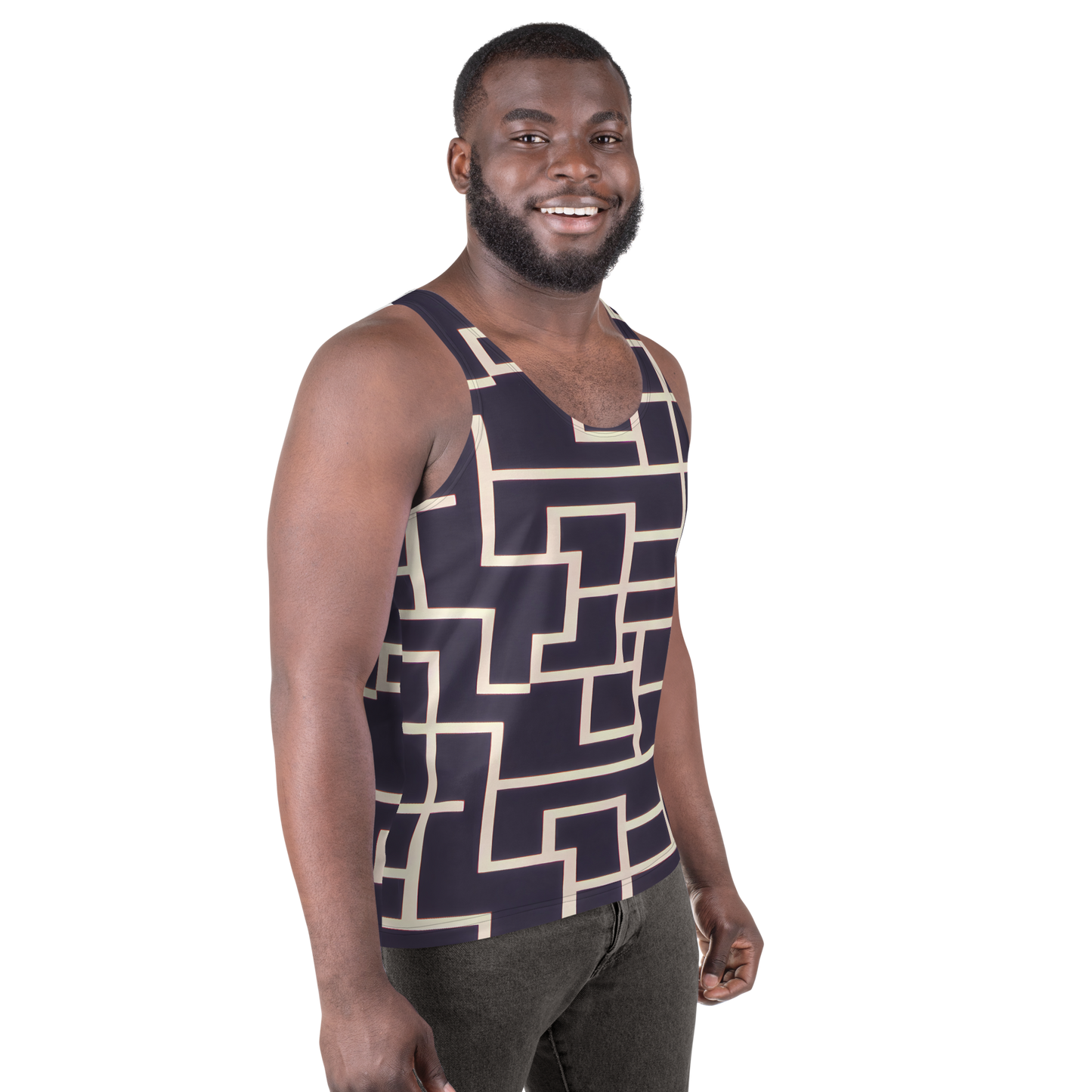 Men's Tank Top - Gilded Gridlock