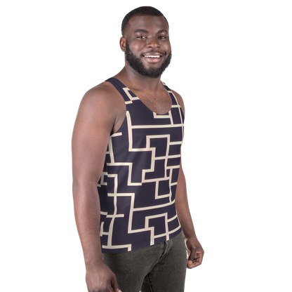 Men's Tank Top - Gilded Gridlock