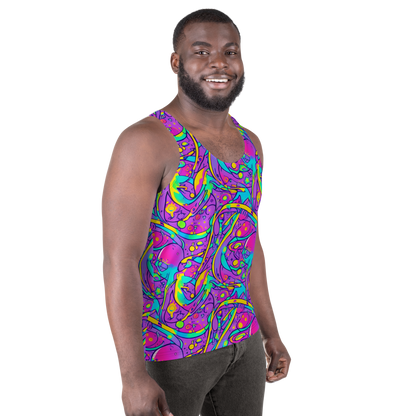 Men's Tank Top - Neon Galaxy Whirl