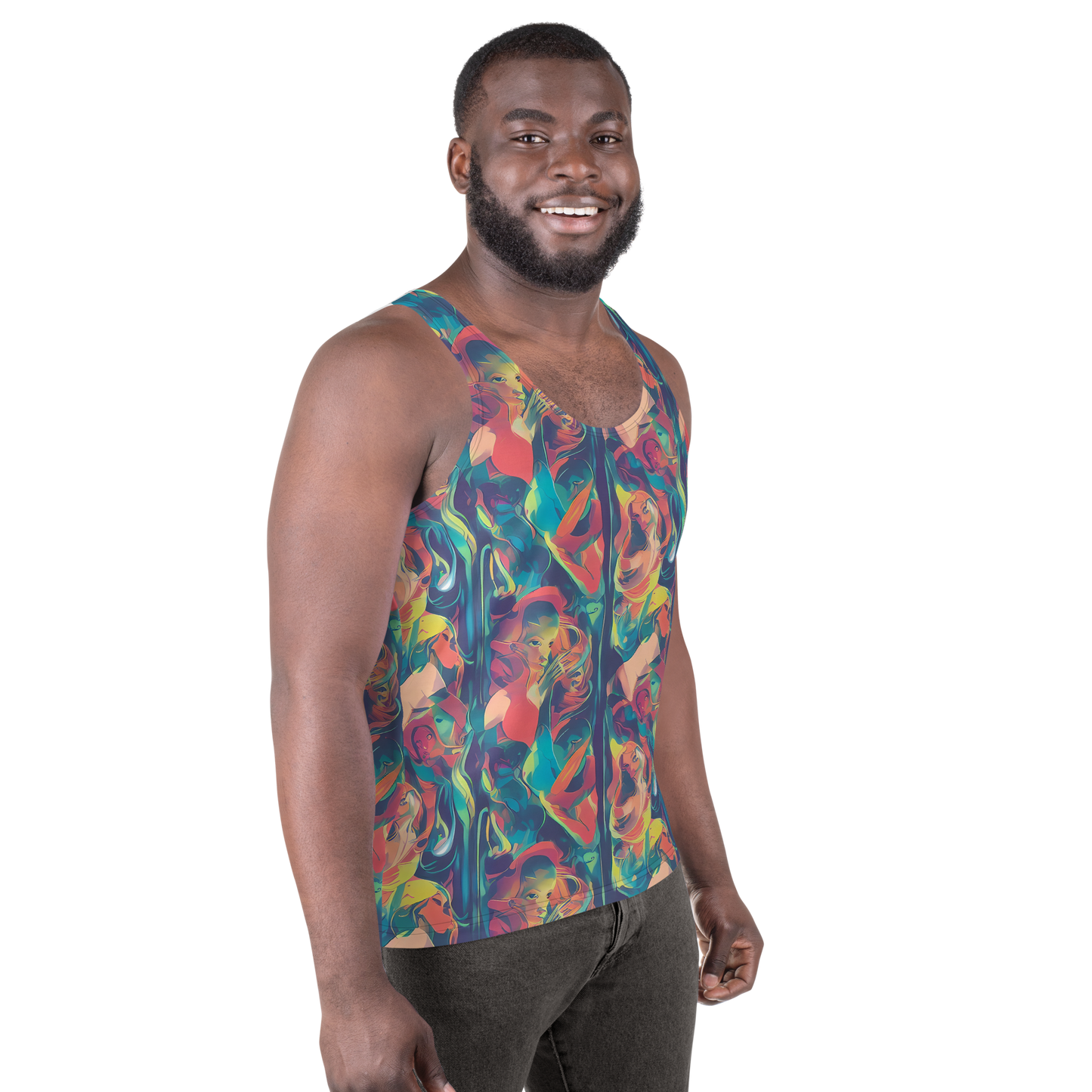 Men's Tank Top - Neon Aurora