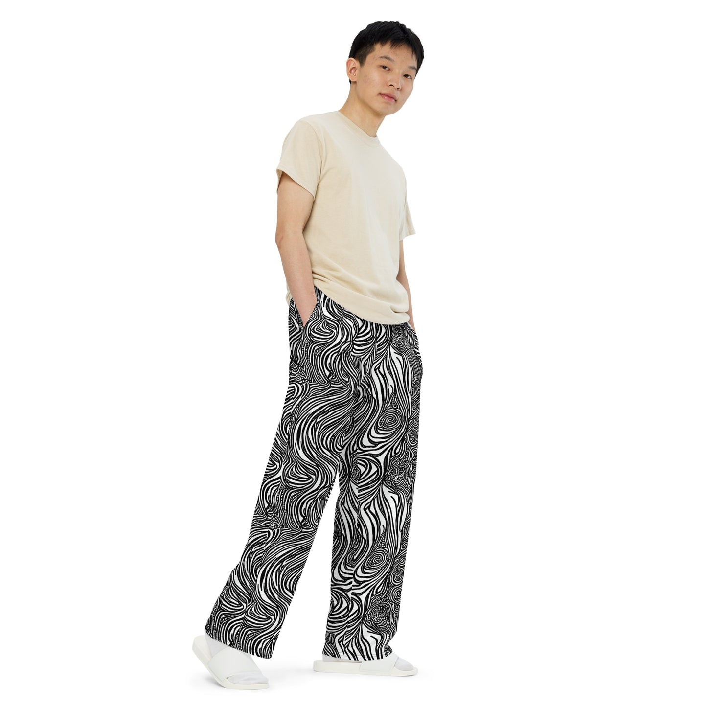 Wide-Leg Pants - Tidal Tangle