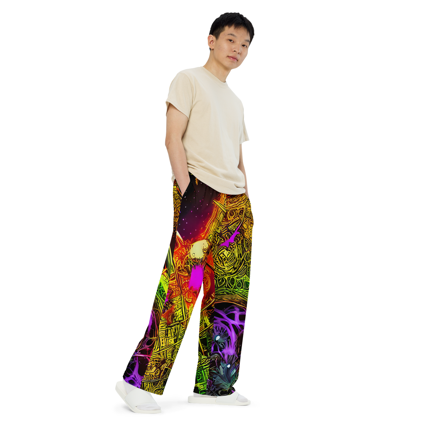 Wide-Leg Pants - Neon Glyphworks