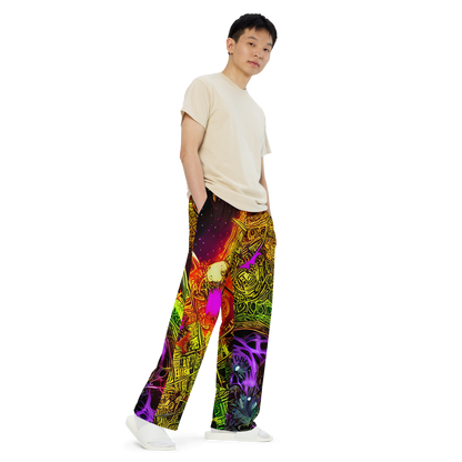 Wide-Leg Pants - Neon Glyphworks